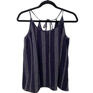 A New Day | Blue & White Stripe Tank Top | Size L